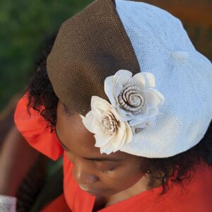 fascinator  brown & Beige